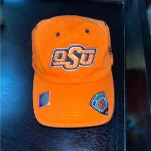 NWT Oklahoma State Cowboys Hat Cap Orange OSU Bling Adjustable One Size Flop 12